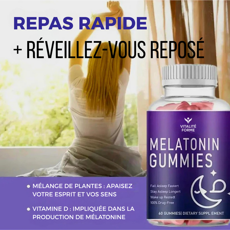 MELATONIN GUMMIES 6 mg – SOMMEIL PROFOND & RÉGÉNÉRANT (60 gummies)