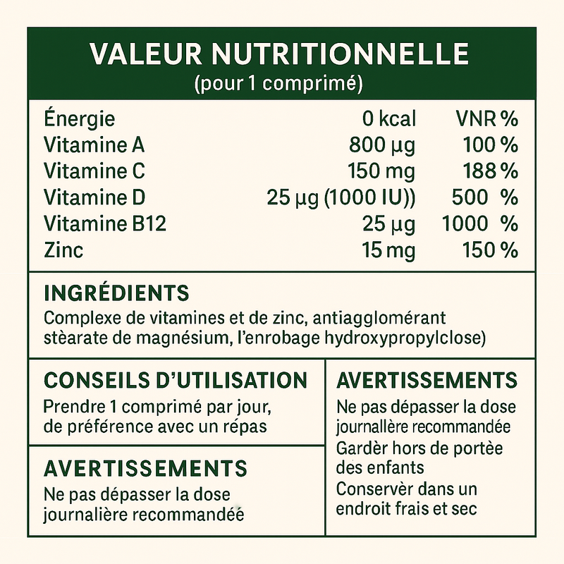 Multivitamine – Vitalité Forme